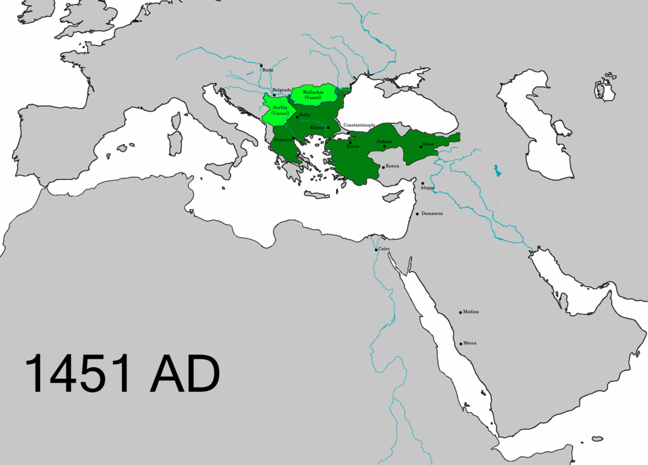 ottoman empire map 1500